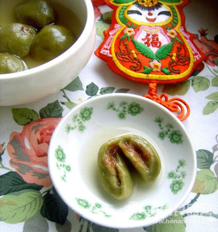 茶膳美食:綠茶玫瑰湯圓(圖)