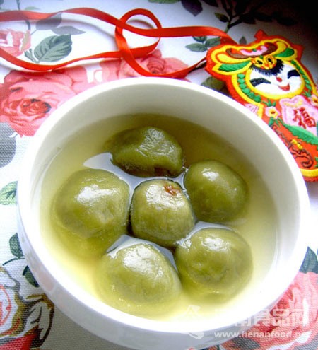 茶膳美食：綠茶玫瑰湯圓（圖）