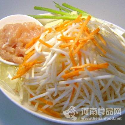 銀芽爆雞絲